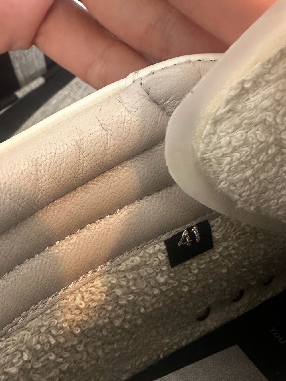 P448 Women’s White High-Top Sneakers with Taupe Laces - Picture 7 of 16
